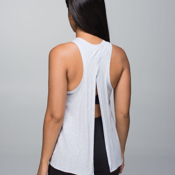 Lululemon All Tied Up Tank Heathered Cool Breeze - Picture 3 of 13